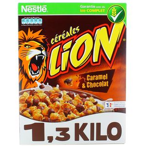 Nestle, Lion - Cereales caramel & chocolat, la boite de 1,3 kg