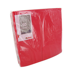 Serviettes en papier rouge 33 x 33cm - 50 serviettes