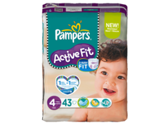Pampers active fit 7-18kg geant T4 maxi x43