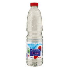 Auchan eau aromatisee fraise 1,5L