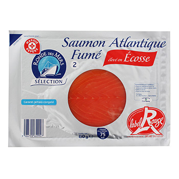 Saumon fume Ronde des Mers Ecosse Label rouge x2 80g
