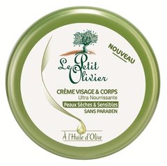 Le Petit Olivier, Crème visage et corps ultra nourrissante à l'huile d'olive, le pot de 125 ml