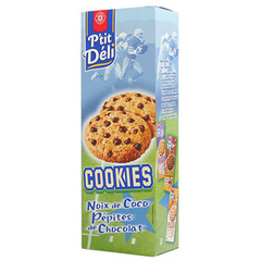 Biscuits P'tit Deli Cookies Noix coco chocolat 200g