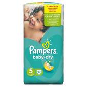 Pampers babydry couches bébé value + t5 junior x54