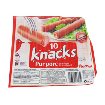 Auchan knacks x10 - 350g 