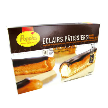 Eclairs patissiers nappes au chocolat Belge - 4 eclairs