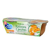 Bols Mots d'enfants Puree carotte potiron 4/6 mois 2x120g