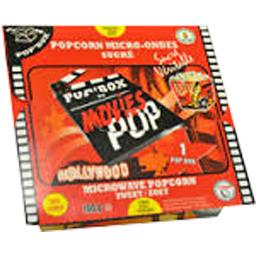 Popcorn Pop'Box sucre pour micro-ondes