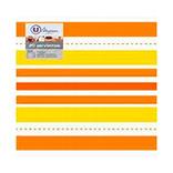 Serviettes rayures U MAISON 3 plis, 40x40cm, jaunes/orange, 20 unitéssous film