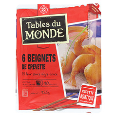 Beignets crevettes Tables du Monde x6 155g