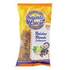 Raisins blonds Sainte Lucie Sultanine sachet 125g