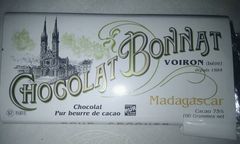 Chocolat noir pur beurre de cacao Madagascar BONNAT, 100g