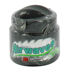 Chewing-gum sans sucre black menthol AIRWAVES Box, 65 dragees, 91g