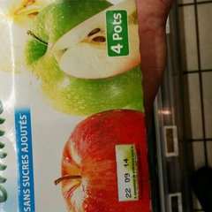 Dessert de fruits pommes sans sucre ajoute U, 4x100g