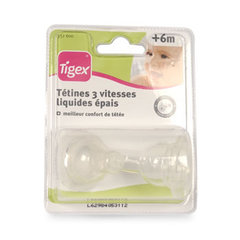 Tetines silicone bout rond + 6m silicone