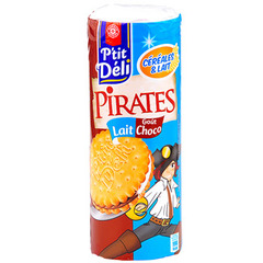 Biscuits P'tit Deli Pirates Cereales lait chocolat 300g