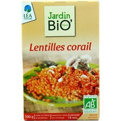 Le Jardin Bio lentilles corail 500g