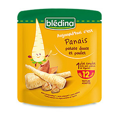 Blédina, Panais patate douce et poulet, dès 12 mois, le sachet de 190 g