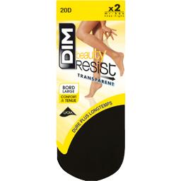 Dim, Beauty Resist - Mi-bas transparent, noir, taille 35/41, les 2 paires