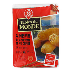 Nems Tables du Monde Crevettes crabe x4 290g