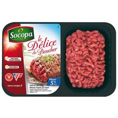 Biftecks haches Le delice du boucher pur boeuf 5% mg maxi