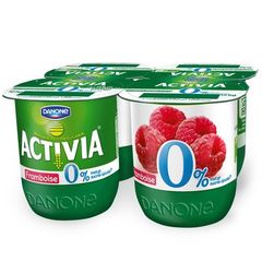 Activia yaourt bifidus framboise 0% mg 4 x 125g