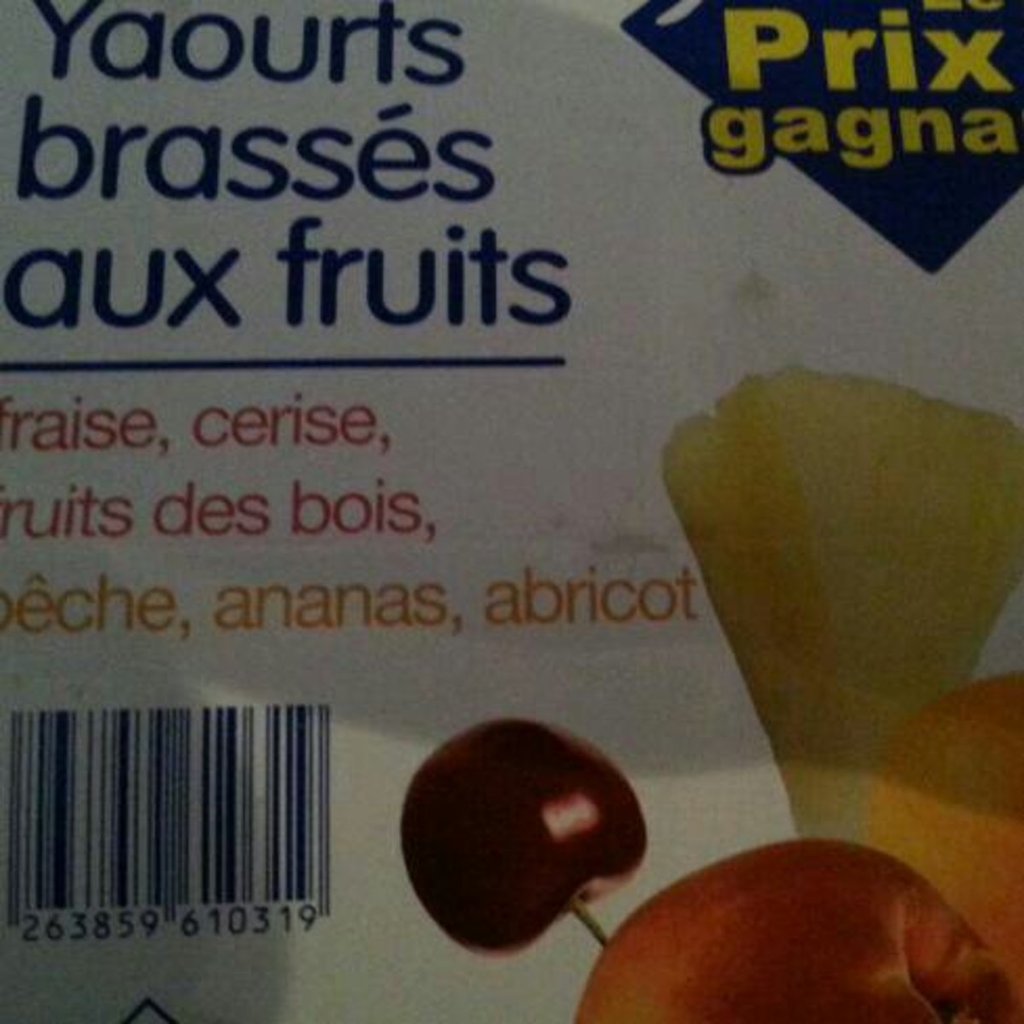 Yaourt brassé aux fruits, 12x125g