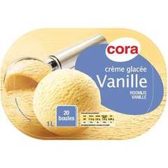 Cora bac creme glacee vanille 1l