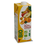 Auchan Bio pur jus de fruits du verger bocal 1l