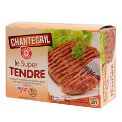 Viande bovine hachee ChanteGril Super tendre x10 15%mg 1kg