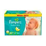 Couches Baby Dry PAMPERS, taille 4 + , 9-20kg méga + x92