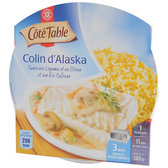 Colin d'alaska Cote Table Barquette micro-ondable 300g