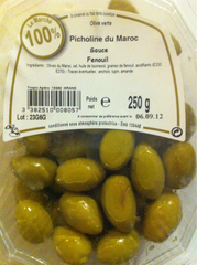 Olives vertes Picholine au fenouil