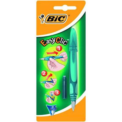 stylo plume easy clic coloris aleatoire bic