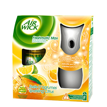 Fresh Matic Max - Spray automatique zeste d'agrumes citrus, le diffuseur + recharge de 250ml