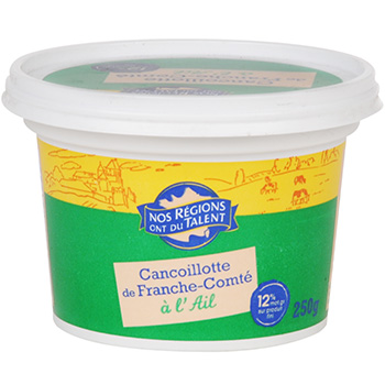 Fromage Cancouillotte ail 12%mg Nos Regions ont du Talent 250g