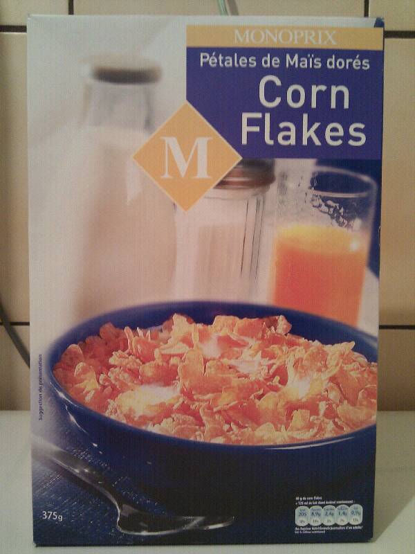 Corn flakes, pétales de maïs dorés