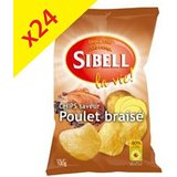 Colis de 24 paquets de Chips Poulet Braisé 100g