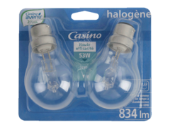 Ampoules halogenes 53W B22 - Forme standard