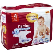 Couches taille 4, 7-18 kg Carrefour Baby Premium Ultra Protect