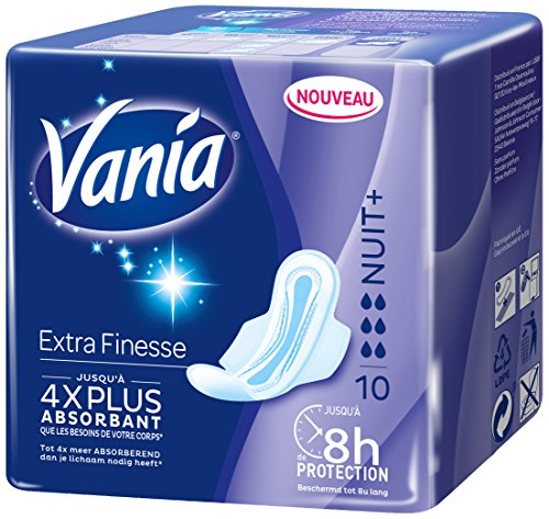 Vania serviettes périodiques extra finesse nuit plus x10