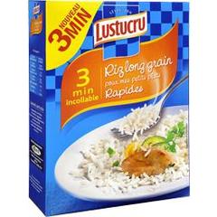 Lustucru, Riz long grain 3 min incollable, pour petits plats rapides, la boite de 350 g