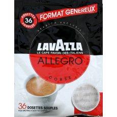 Cafe en dosettes Allegro corse LAVAZZA, 36 unites, 250g