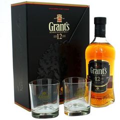 Grant's 12 ans whisky 70cl 40%vol + pack 2 verres
