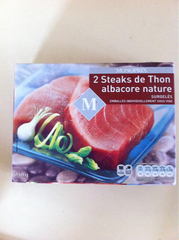 Steaks de thon albacore nature sans arêtes, surgelés