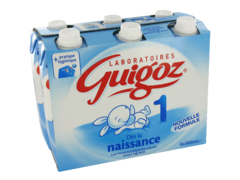 Laboratoire Guigoz, 1, lait liquide pour nourrissons jusqu'à 4 mois, 6 x 500ml, 3000ml