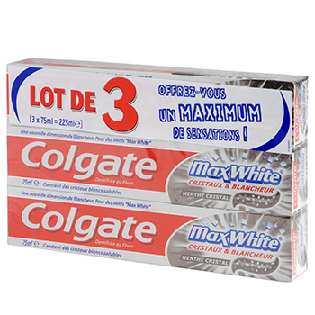 Dentifrice au fluor menthe cristal - Max White