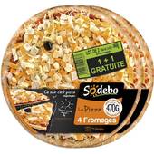 Sodebo pizza 4 fromages 1 + 1 gratuit 940g