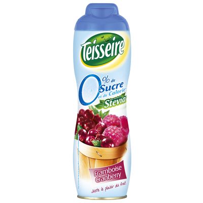 Sirop framboise cramberry 0% sucre TEISSEIRE, 60cl