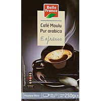 Belle France Café Moulu Expresso Pur Arabica 250 g - Lot de 6